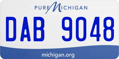 MI license plate DAB9048