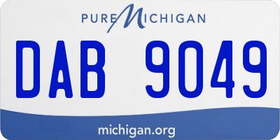MI license plate DAB9049
