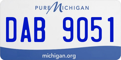 MI license plate DAB9051