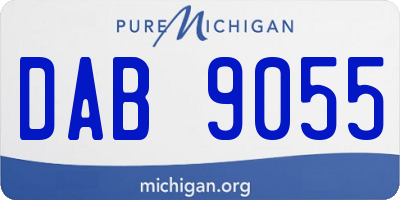 MI license plate DAB9055