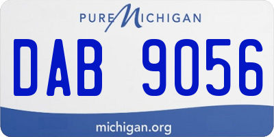 MI license plate DAB9056