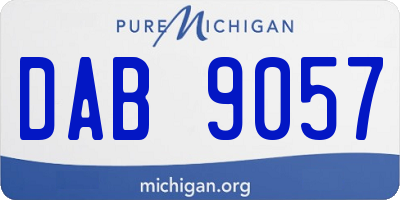 MI license plate DAB9057