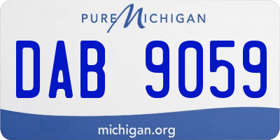 MI license plate DAB9059