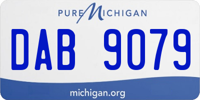 MI license plate DAB9079