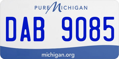 MI license plate DAB9085