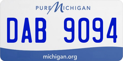 MI license plate DAB9094