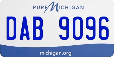 MI license plate DAB9096