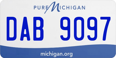 MI license plate DAB9097