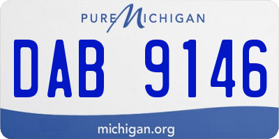 MI license plate DAB9146