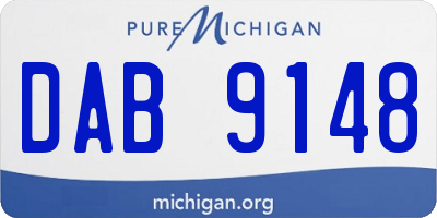 MI license plate DAB9148