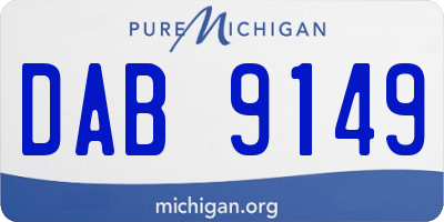 MI license plate DAB9149