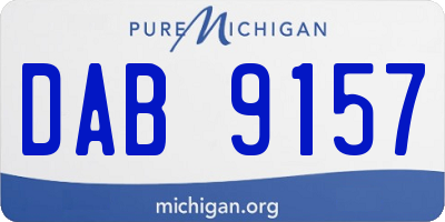 MI license plate DAB9157