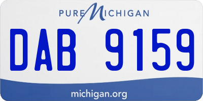 MI license plate DAB9159