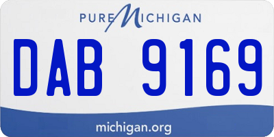 MI license plate DAB9169