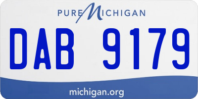 MI license plate DAB9179
