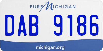 MI license plate DAB9186