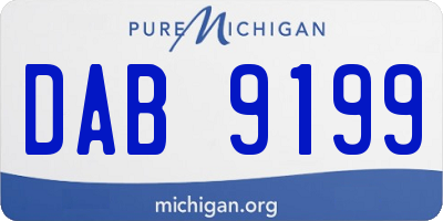 MI license plate DAB9199