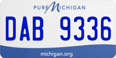 MI license plate DAB9336