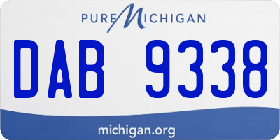 MI license plate DAB9338