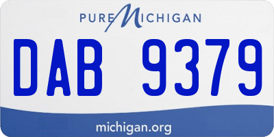 MI license plate DAB9379