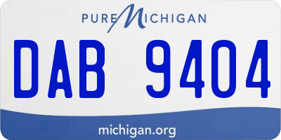 MI license plate DAB9404