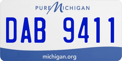 MI license plate DAB9411