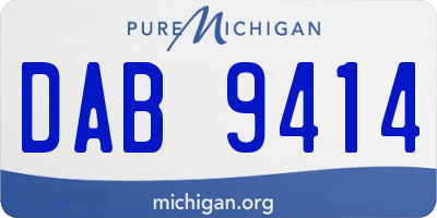 MI license plate DAB9414