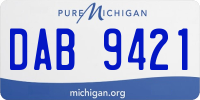 MI license plate DAB9421