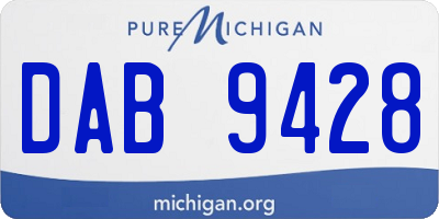 MI license plate DAB9428