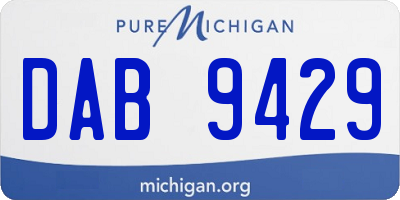 MI license plate DAB9429