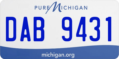 MI license plate DAB9431