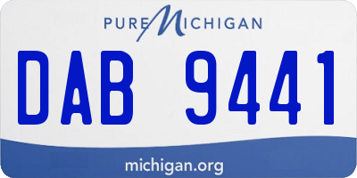 MI license plate DAB9441