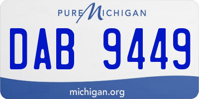 MI license plate DAB9449