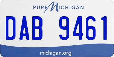 MI license plate DAB9461