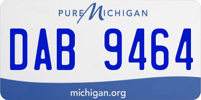 MI license plate DAB9464