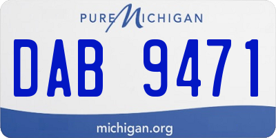 MI license plate DAB9471