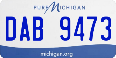 MI license plate DAB9473