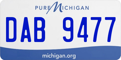 MI license plate DAB9477