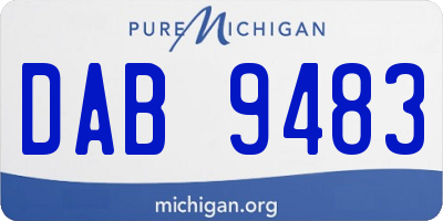 MI license plate DAB9483