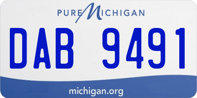 MI license plate DAB9491