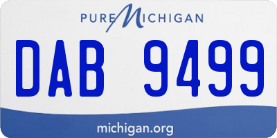 MI license plate DAB9499