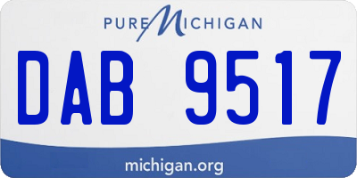 MI license plate DAB9517