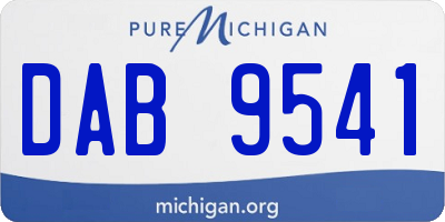 MI license plate DAB9541