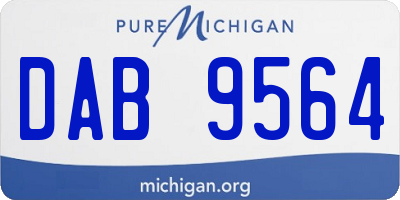 MI license plate DAB9564