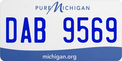MI license plate DAB9569