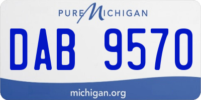 MI license plate DAB9570