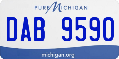 MI license plate DAB9590
