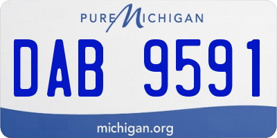 MI license plate DAB9591