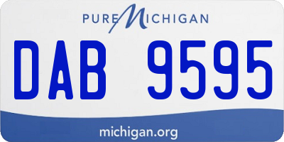 MI license plate DAB9595