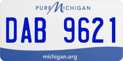 MI license plate DAB9621